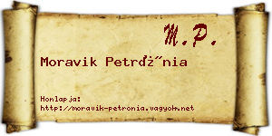 Moravik Petrónia névjegykártya